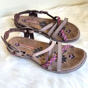 Skechers Women's Reggae  Slim-Vacay Memory Foam Sandals Sz 10